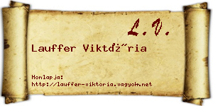 Lauffer Viktória névjegykártya